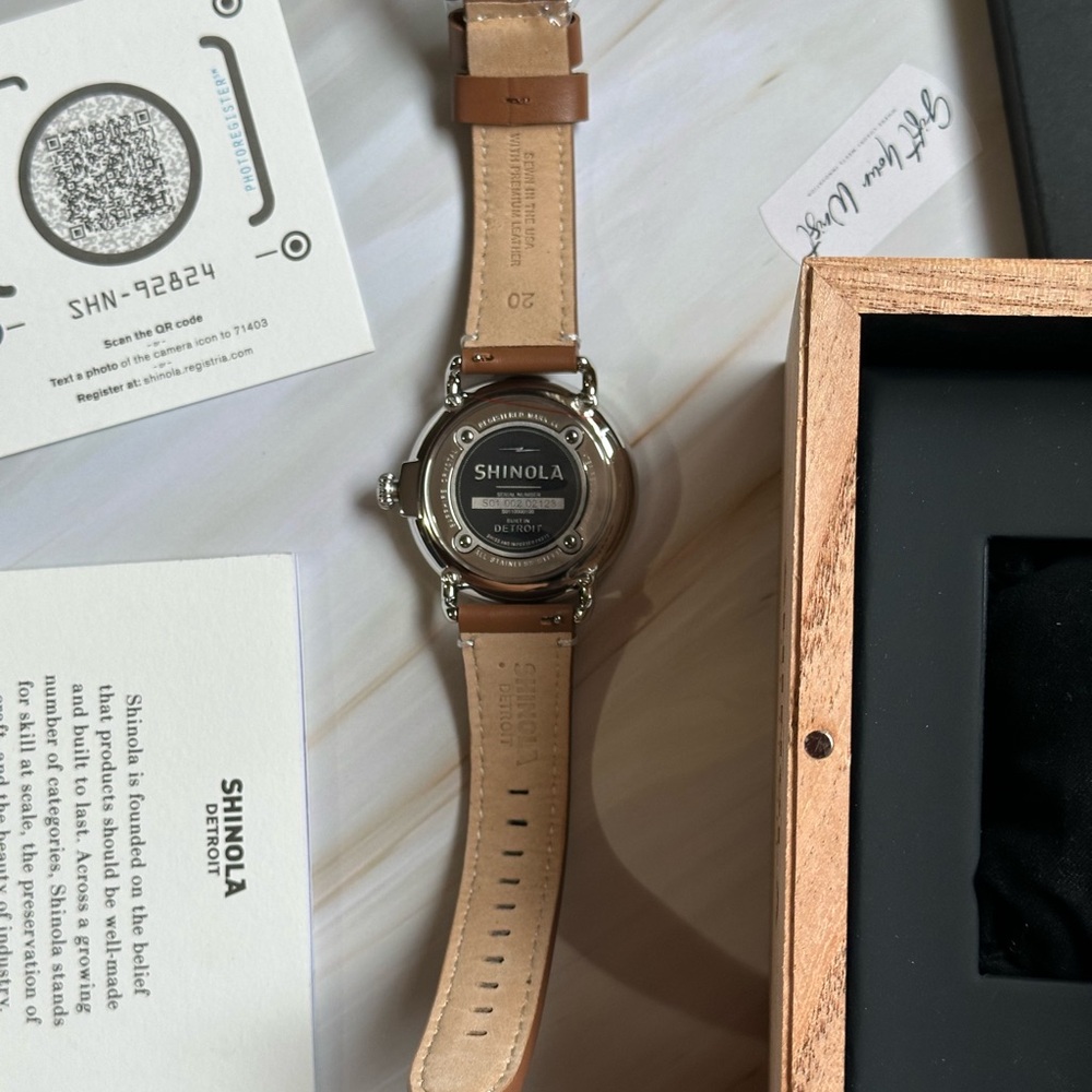Shinola Detroit Runwell Stainless Steel Argonite-1069 Men’s 41mm Luxury Watch - Picture 11 of 13